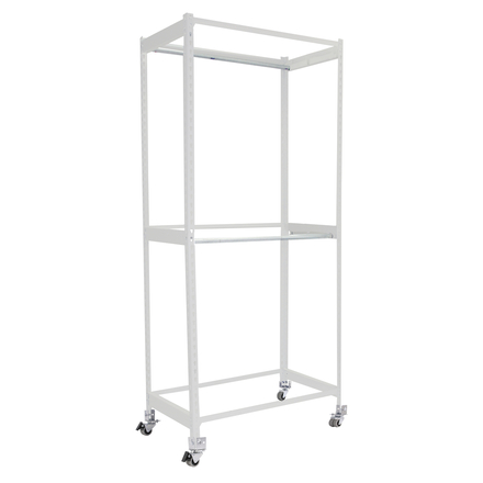 Rayonnage pour vêtements 1575x900x750 - 2 niveaux Blanc - SIMON RACK - 8425437092961