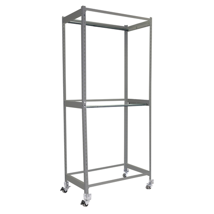 Rayonnage pour vêtements 1575x1200x750 - 2 niveaux Gris - SIMON RACK - 8425437093005