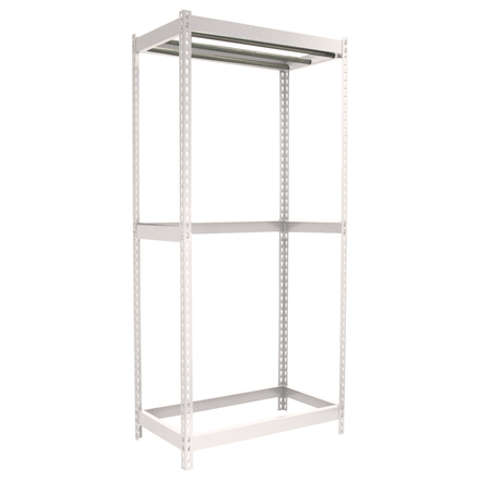 Rayonnage pour vêtements 3000x900x600 - 1 niveau Blanc - SIMON RACK - 8425437093166