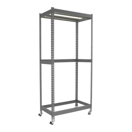 Rayonnage pour vêtements 3075x900x600 - 1 niveau Gris - SIMON RACK - 8425437093456