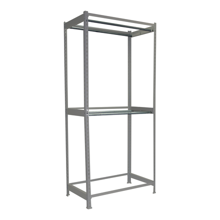 Rayonnage pour vêtements 2500x1200x750 - 2 niveaux Gris - SIMON RACK - 8425437093715