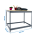 Kit établi Basic - 900x1200x450 - 1 niveau Gris/Bois - SIMON RACK - 8425437093746