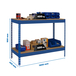 Kit établi Basic - 900x1800x450 - 2 niveaux Bleu/Bois - SIMON RACK - 8425437093937