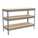 Kit établi Basic - 900x1200x450 - 3 niveaux Gris/Bois - SIMON RACK - 8425437093982