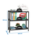 Rayonnage métallique léger à vis 900x800x500 - 3 niveaux Anthracite - SIMON RACK - 8425437095900