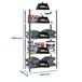 Rayonnage métallique léger à vis 1800x800x500 - 5 niveaux Anthracite/Blanc - SIMON RACK - 8425437096334