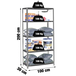Rayonnage métallique léger à vis 2000x1000x300 - 5 niveaux Anthracite - SIMON RACK - 8425437096426