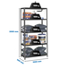 Rayonnage métallique léger à vis 2000x1000x500 - 5 niveaux Anthracite - SIMON RACK - 8425437096464