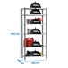 Rayonnage métallique léger à vis 2000x800x300 - 6 niveaux Anthracite/Blanc - SIMON RACK - 8425437096532