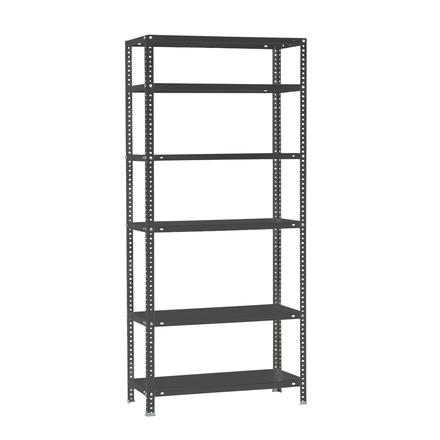Rayonnage métallique léger à vis 2000x1100x300 - 6 niveaux Anthracite - SIMON RACK - 8425437096723