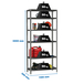 Rayonnage métallique léger à vis 2000x1100x300 - 6 niveaux Anthracite - SIMON RACK - 8425437096723