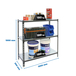 Rayonnage métallique léger sans vis 1000x1000x300 - 3 niveaux Anthracite - SIMON RACK - 8425437097188