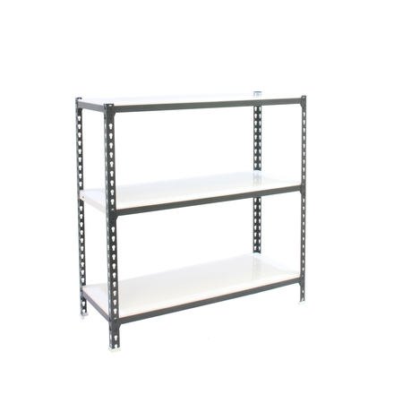 Rayonnage métallique léger sans vis 1000x1000x400 - 3 niveaux Anthracite/Blanc - SIMON RACK - 8425437097225
