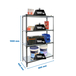 Rayonnage métallique léger sans vis 1500x800x500 - 4 niveaux Anthracite/Blanc - SIMON RACK - 8425437097737