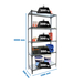 Rayonnage métallique léger sans vis 2000x1100x300 - 5 niveaux Anthracite/Blanc - SIMON RACK - 8425437097942