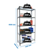 Rayonnage métallique léger sans vis 2000x1100x400 - 5 niveaux Anthracite/Blanc - SIMON RACK - 8425437098062