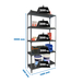 Rayonnage métallique léger sans vis 2000x1100x400 - 5 niveaux Anthracite - SIMON RACK - 8425437098079