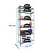 Rayonnage métallique léger sans vis 2500x1100x500 - 6 niveaux Anthracite/Blanc - SIMON RACK - 8425437098512