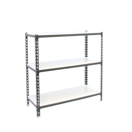 Rayonnage métallique léger sans vis 900x1200x400 - 3 niveaux Anthracite/Blanc - SIMON RACK - 8425437098574