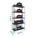 Rayonnage métallique léger sans vis 2000x1200x500 - 5 niveaux Anthracite - SIMON RACK - 8425437098796