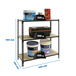 Rayonnage bois-métal léger sans vis 900x900x300 - 3 niveaux Anthracite/Bois - SIMON RACK - 8425437098963