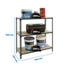 Rayonnage bois-métal léger sans vis 900x1100x500 - 3 niveaux Anthracite/Bois - SIMON RACK - 8425437099120