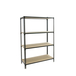 Rayonnage bois-métal léger sans vis 1500x900x300 - 4 niveaux Anthracite/Bois - SIMON RACK - 8425437099151