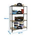 Rayonnage bois-métal léger sans vis 1500x900x300 - 4 niveaux Anthracite/Bois - SIMON RACK - 8425437099151