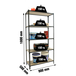 Rayonnage bois-métal léger sans vis 1800x900x500 - 5 niveaux Anthracite/Bois - SIMON RACK - 8425437099311