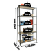 Rayonnage bois-métal léger sans vis 2000x1100x500 - 5 niveaux Anthracite/Bois - SIMON RACK - 8425437099328