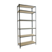 Rayonnage bois-métal léger sans vis 2500x900x300 - 6 niveaux Anthracite/Bois - SIMON RACK - 8425437099342
