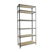 Rayonnage bois-métal léger sans vis 2500x1100x300 - 6 niveaux Anthracite/Bois - SIMON RACK - 8425437099366