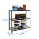 Rayonnage bois-métal léger sans vis 900x1200x300 - 3 niveaux Anthracite/Bois - SIMON RACK - 8425437099465