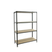 Rayonnage bois-métal léger sans vis 1500x1200x400 - 4 niveaux Anthracite/Bois - SIMON RACK - 8425437099502
