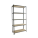Rayonnage bois-métal léger sans vis 2000x1200x300 - 5 niveaux Anthracite/Bois - SIMON RACK - 8425437099526