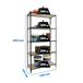 Rayonnage bois-métal léger sans vis 2000x1200x400 - 5 niveaux Anthracite/Bois - SIMON RACK - 8425437099533