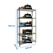 Rayonnage bois-métal léger sans vis 2000x1200x500 - 5 niveaux Anthracite/Bois - SIMON RACK - 8425437099540