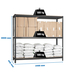 Étagère charge moyenne 500 à 600kg - 2000x2100x450 - 3 niveaux Anthracite/Bois - SIMON RACK - 8425437100628