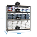 Étagère charge moyenne 500 à 600kg - 2000x2100x750 - 4 niveaux Anthracite/Bois - SIMON RACK - 8425437100802