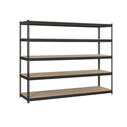 Étagère charge moyenne 500 à 600kg - 2000x2100x750 - 5 niveaux Anthracite/Bois - SIMON RACK - 8425437100963