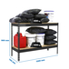 Étagère mobile charge moyenne 400kg - 900x1200x750 - 2 niveaux Anthracite/Bois - SIMON RACK - 8425437102479