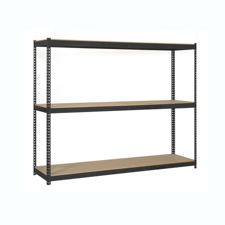 Étagère mobile charge moyenne 400kg - 1500x1200x600 - 3 niveaux Anthracite/Bois - SIMON RACK - 8425437102523