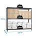 Étagère mobile charge moyenne 400kg - 1500x1200x600 - 3 niveaux Anthracite/Bois - SIMON RACK - 8425437102523