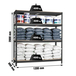 Étagère mobile charge moyenne 400kg - 2000x1200x600 - 4 niveaux Anthracite/Bois - SIMON RACK - 8425437102677