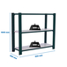 Rayonnage de bureau charge légère sans vis 1000x900x400 - 3 niveaux Anthracite/Blanc - SIMON RACK - 8425437103384