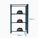 Rayonnage de bureau charge légère sans vis 1500x900x300 - 4 niveaux Anthracite/Blanc - SIMON RACK - 8425437103414