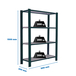 Rayonnage de bureau charge légère sans vis 1500x900x300 - 4 niveaux Anthracite - SIMON RACK - 8425437103438