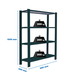 Rayonnage de bureau charge légère sans vis 1500x900x400 - 4 niveaux Anthracite - SIMON RACK - 8425437103452