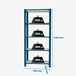 Rayonnage de bureau charge légère sans vis 2100x900x300 - 5 niveaux Anthracite/Blanc - SIMON RACK - 8425437103476