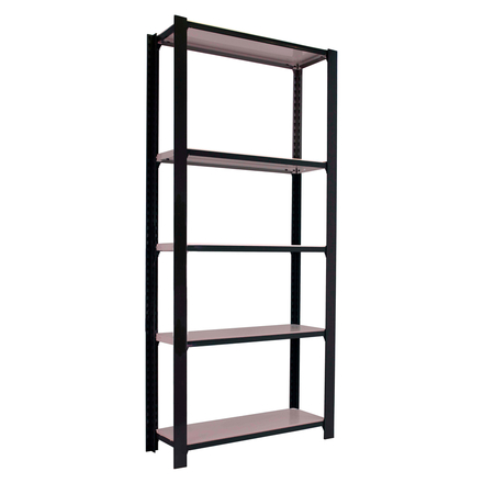 Rayonnage de bureau charge légère sans vis 2100x900x300 - 5 niveaux Anthracite - SIMON RACK - 8425437103490